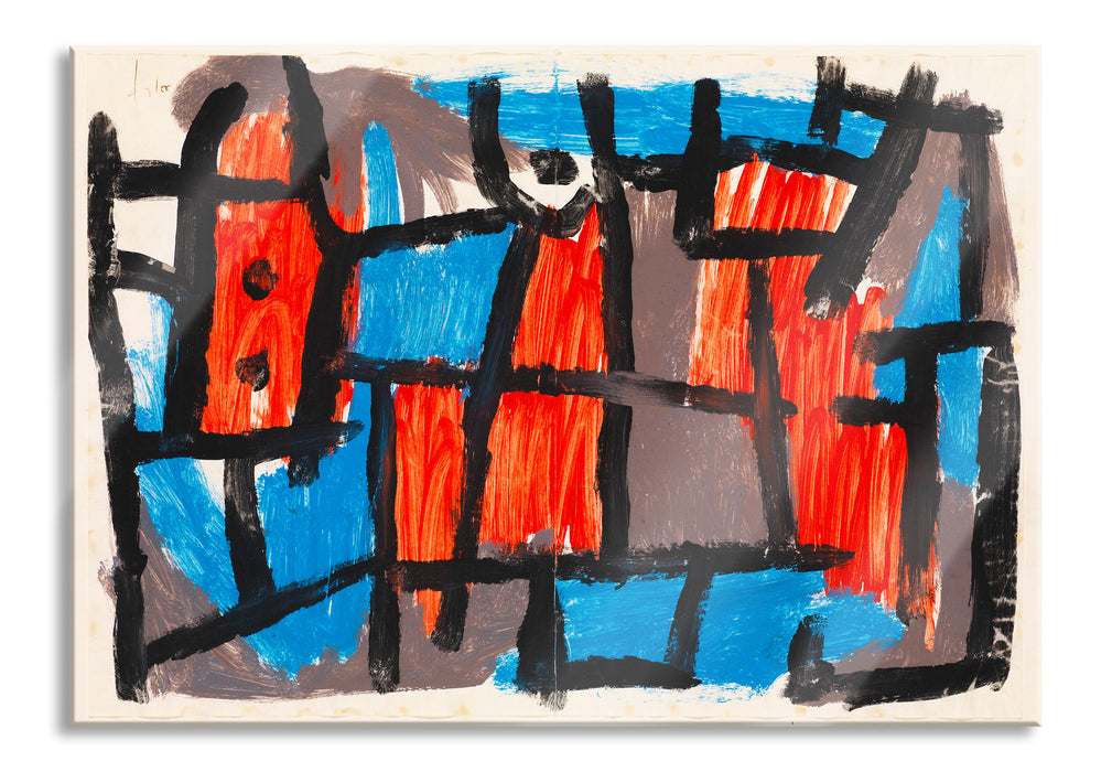 Paul Klee - Die Stunden vor der Nacht, Glasbild