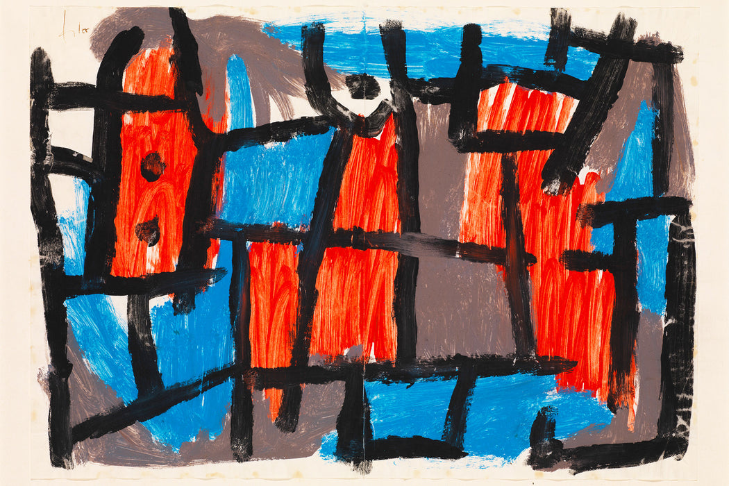 Paul Klee - Die Stunden vor der Nacht, Glasbild