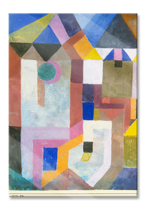Pixxprint Paul Klee - Bunte Architektur, Glasbild