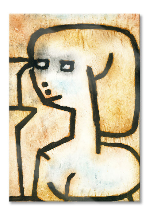 Pixxprint Paul Klee - Mädchen in Trauer, Glasbild