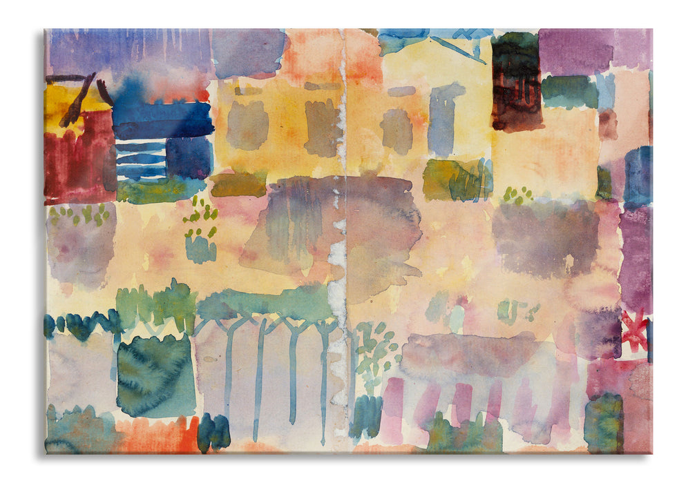 Pixxprint Paul Klee - Garten in St. Germain, Glasbild