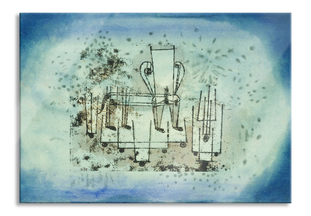 Paul Klee - Das Stuhl-Tier, Glasbild