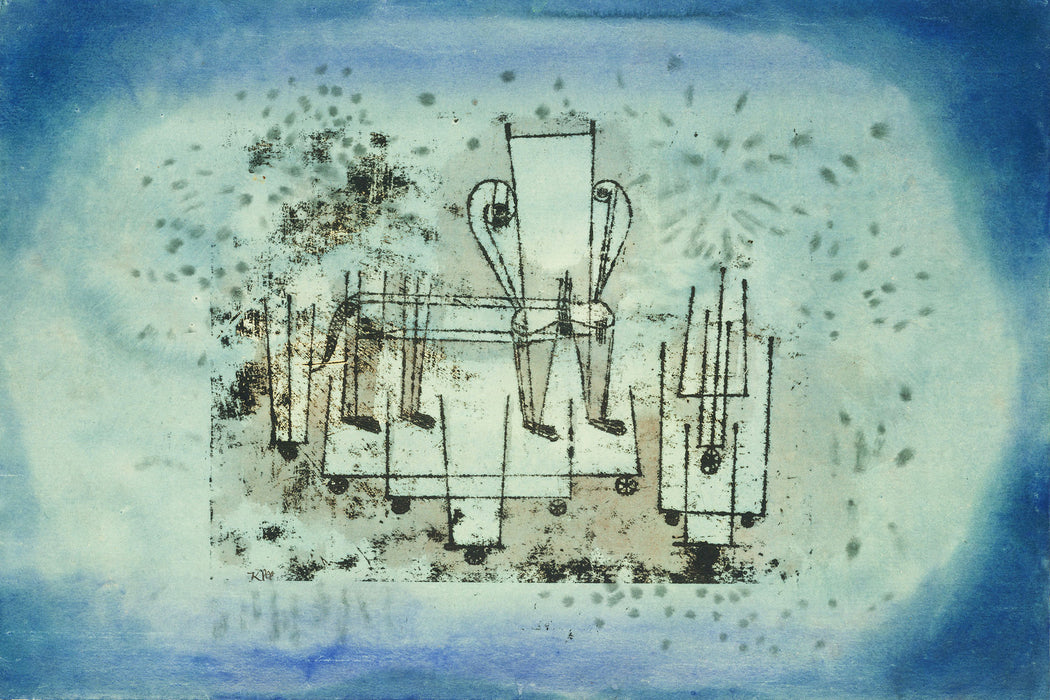 Paul Klee - Das Stuhl-Tier, Glasbild