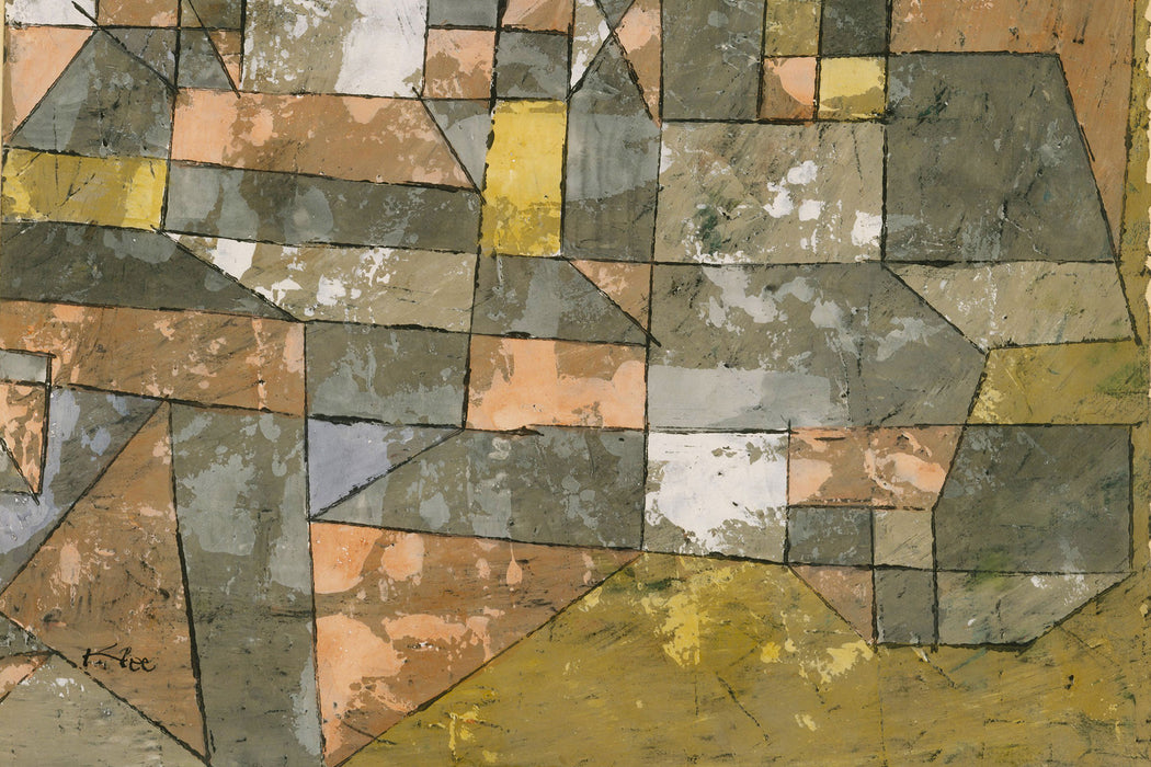 Paul Klee - Norddeutsche Stadt, Glasbild