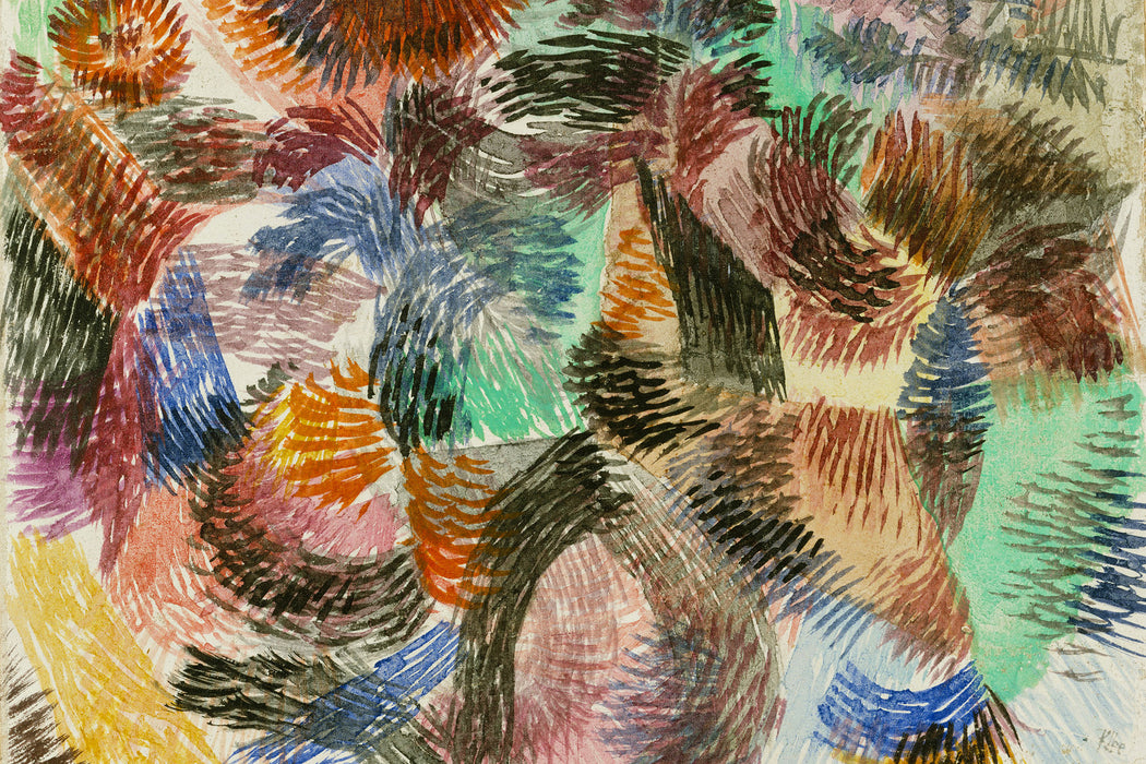 Paul Klee - Triebkraft des Waldes, Glasbild