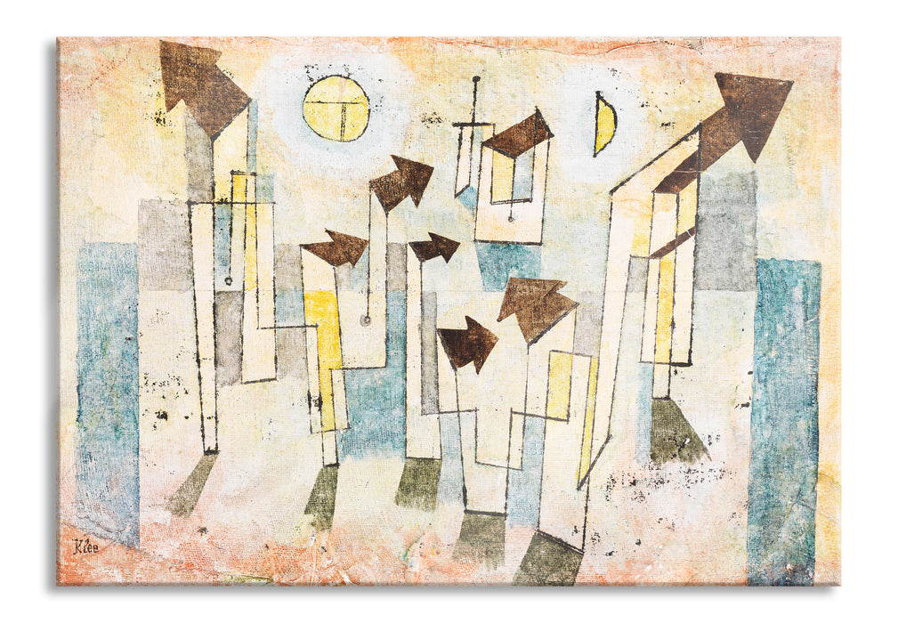 Paul Klee - Wandbild aus dem Tempel der Sehnsucht, Glasbild