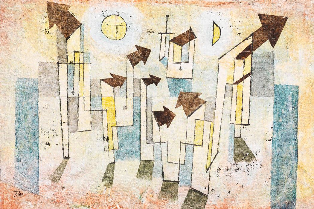 Paul Klee - Wandbild aus dem Tempel der Sehnsucht, Glasbild