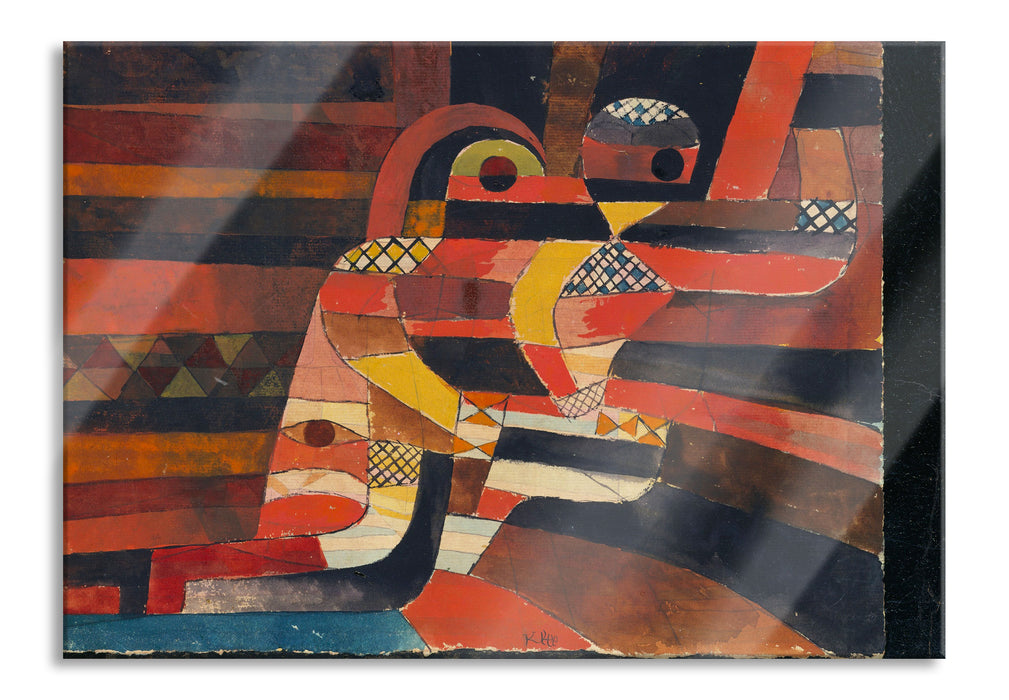 Paul Klee - Liebespaar, Glasbild