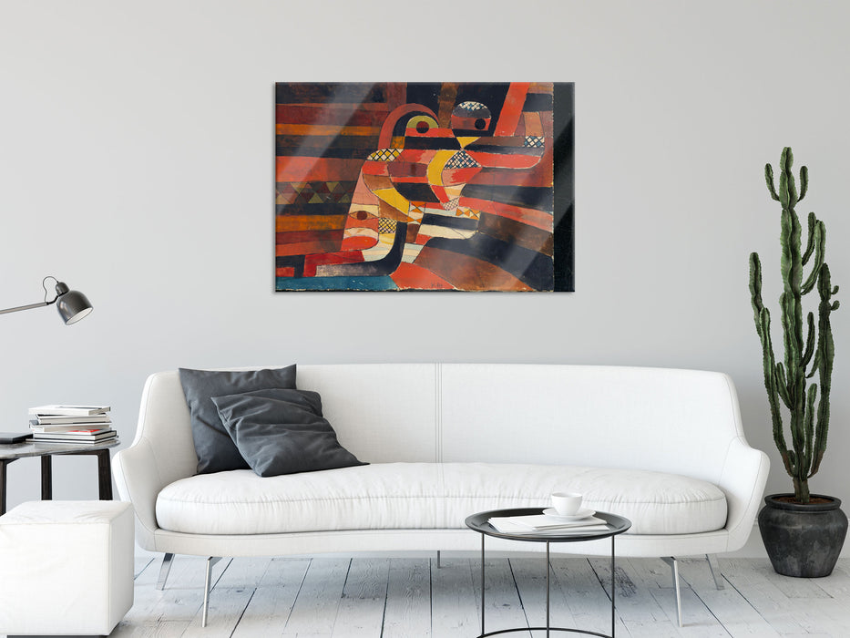 Paul Klee - Liebespaar, Glasbild