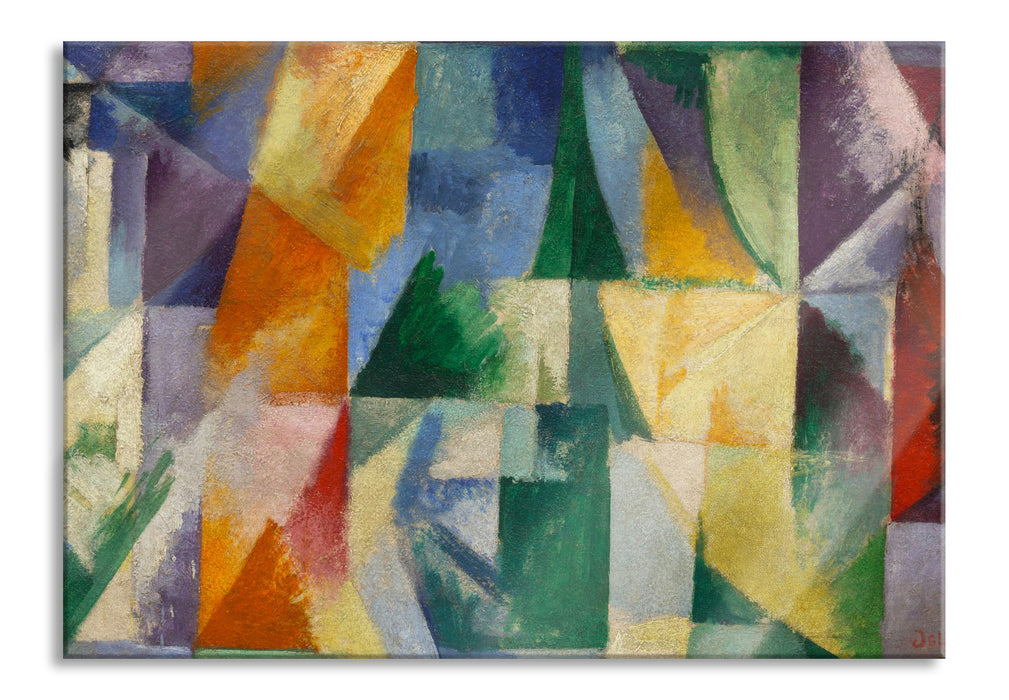 Pixxprint Robert Delaunay - Gleichzeitig geöffnete Fenster, Glasbild