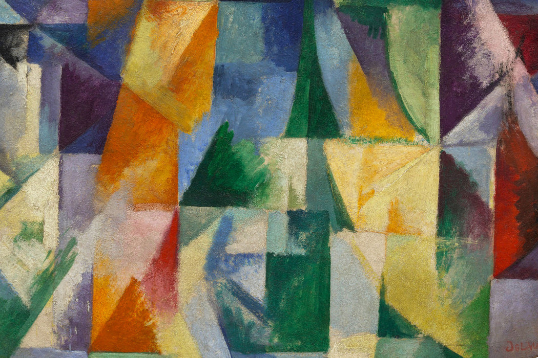 Robert Delaunay - Gleichzeitig geöffnete Fenster, Glasbild