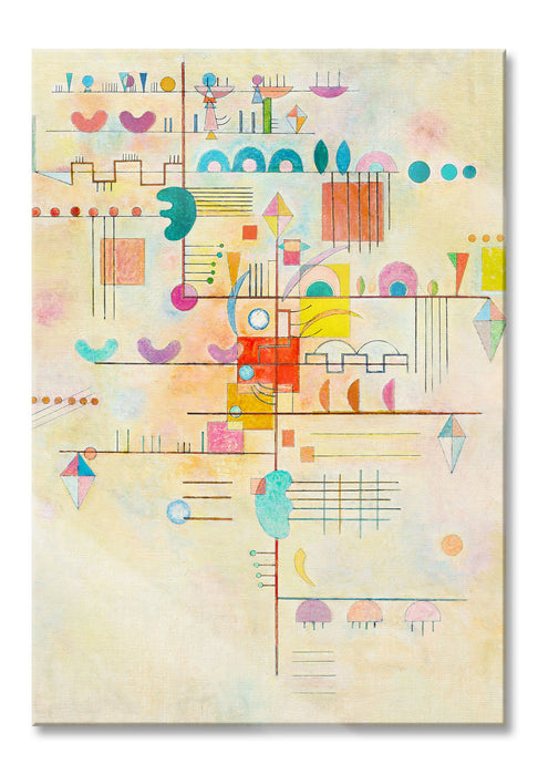 Pixxprint Wassily Kandinsky - Anmutiger Aufstieg, Glasbild