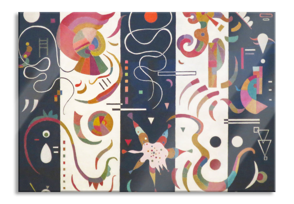 Pixxprint Wassily Kandinsky - Gestreift, Glasbild