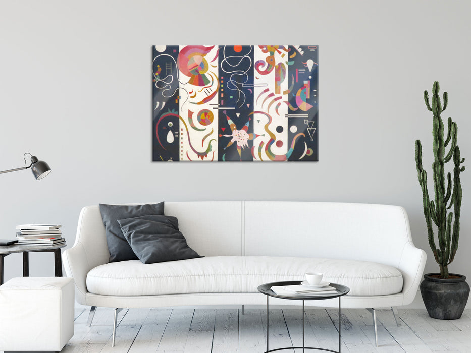 Wassily Kandinsky - Gestreift, Glasbild