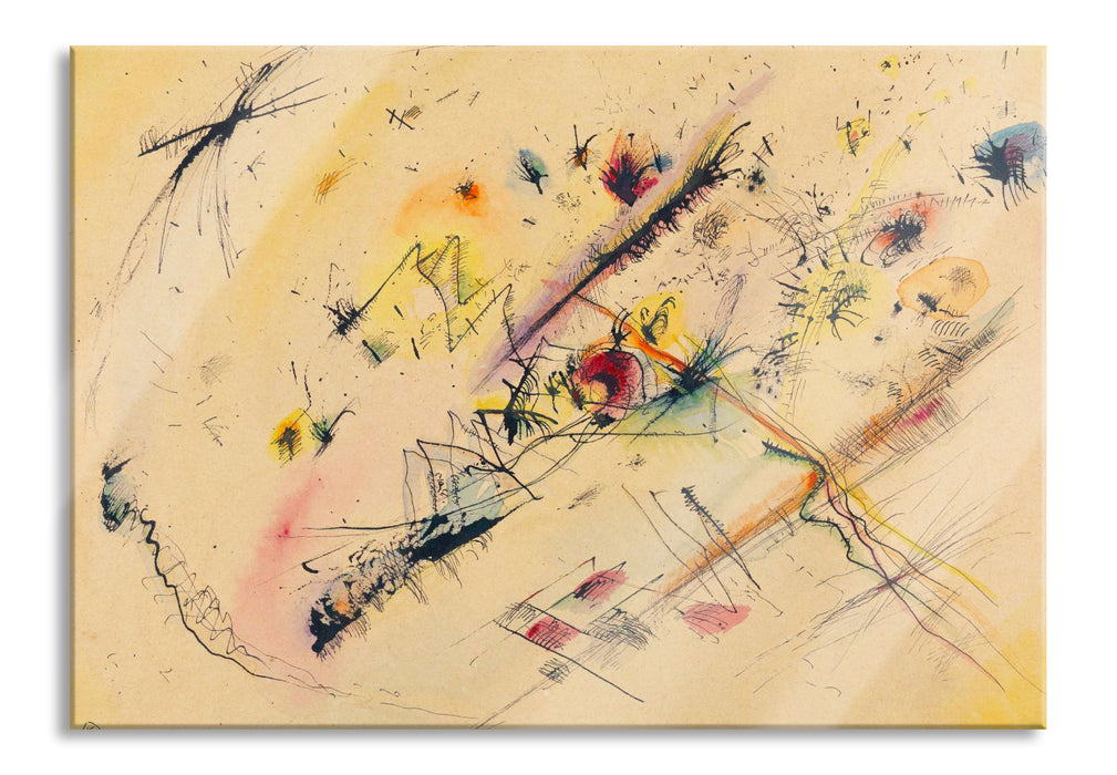 Pixxprint Wassily Kandinsky - Helles Bild, Glasbild
