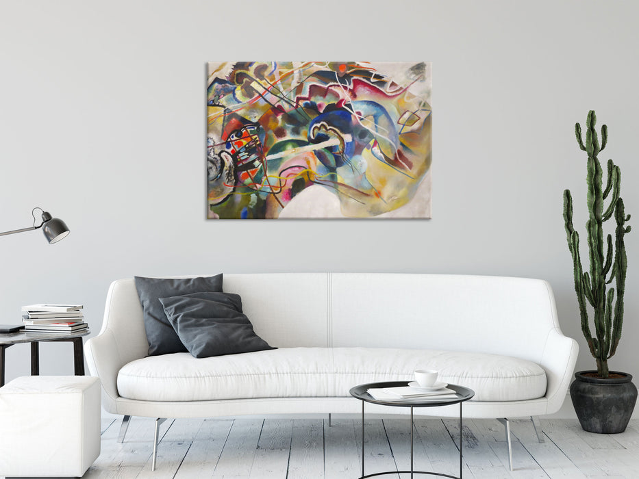 Wassily Kandinsky - Bild mit weißem Rand, Glasbild