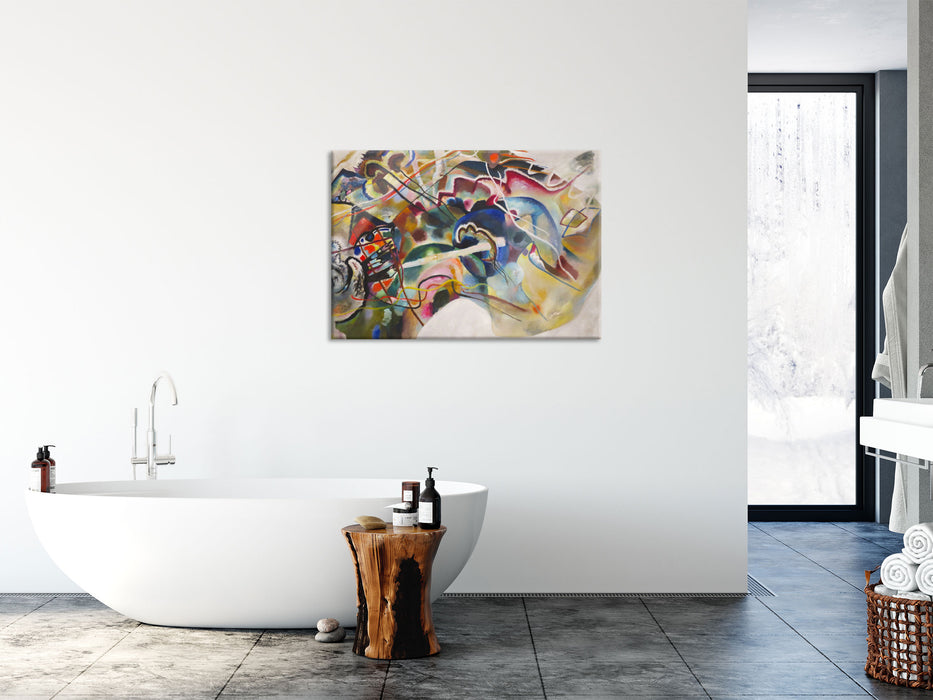 Wassily Kandinsky - Bild mit weißem Rand, Glasbild