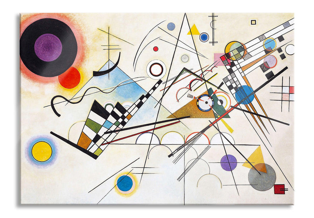 Pixxprint Wassily Kandinsky - Komposition, Glasbild