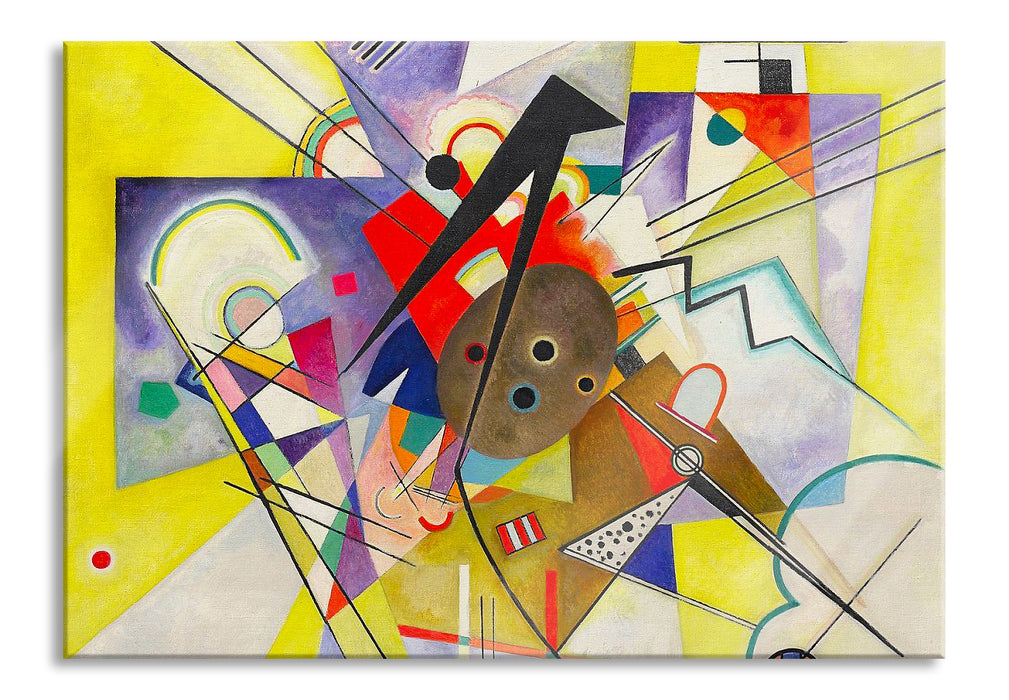 Pixxprint Wassily Kandinsky - Gelbe Begleitung, Glasbild