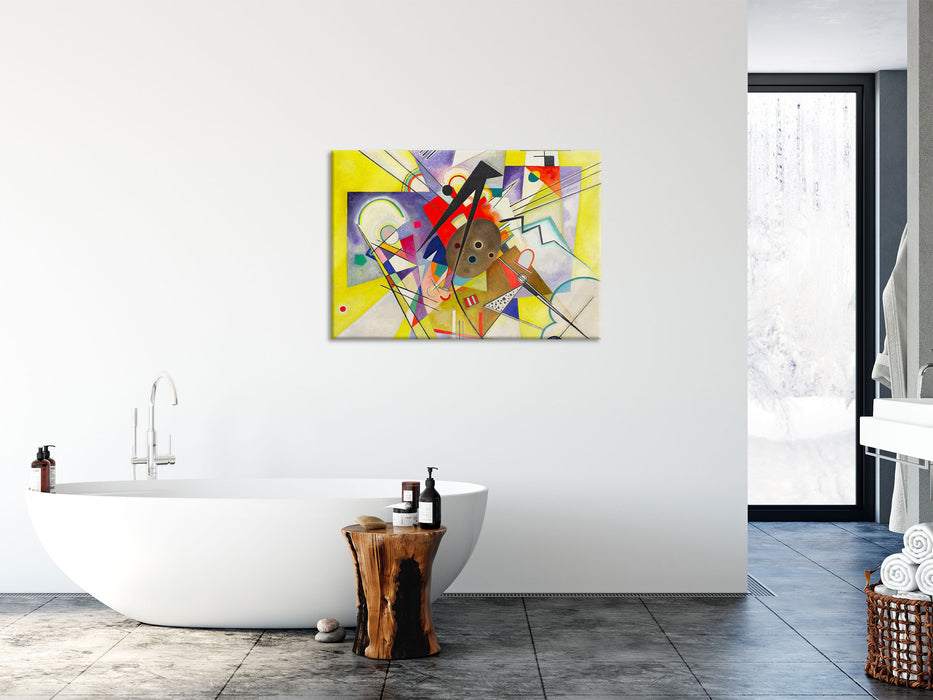 Wassily Kandinsky - Gelbe Begleitung, Glasbild