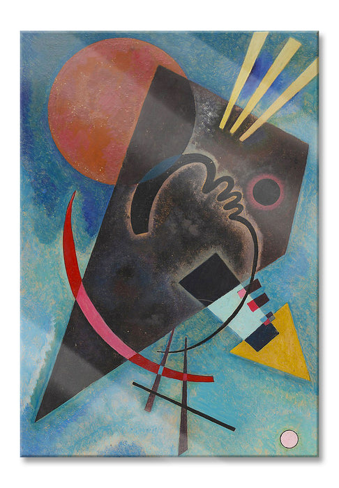Wassily Kandinsky - Spitz und Rund, Glasbild