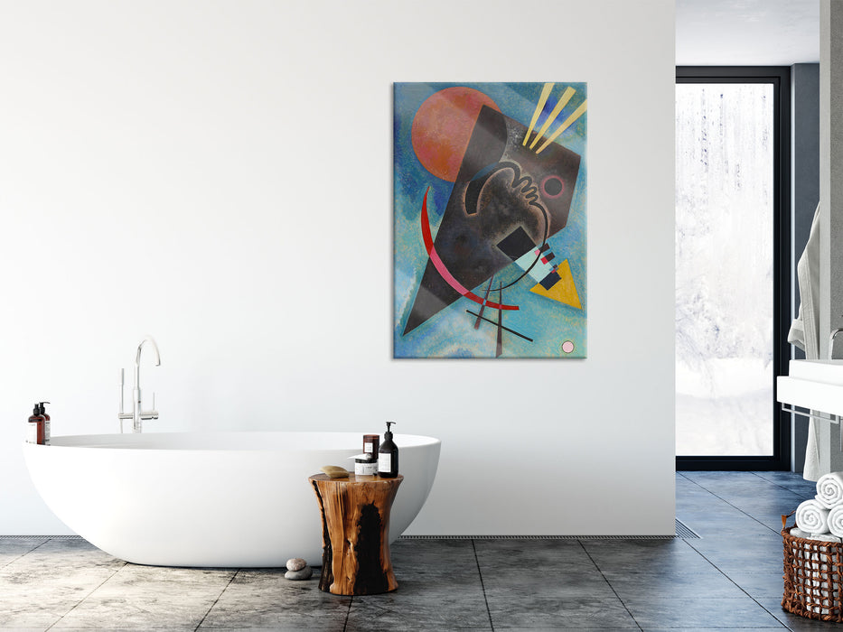 Wassily Kandinsky - Spitz und Rund, Glasbild