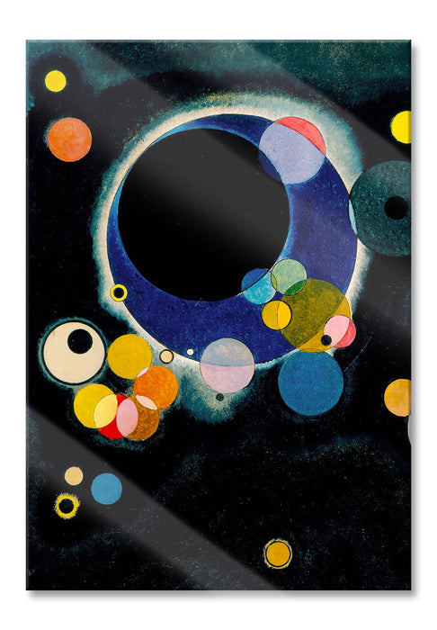 Pixxprint Wassily Kandinsky - Einige Kreise, Glasbild
