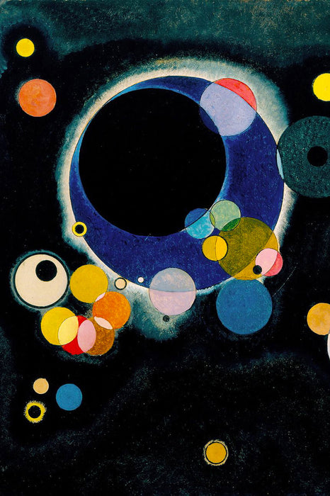 Wassily Kandinsky - Einige Kreise, Glasbild