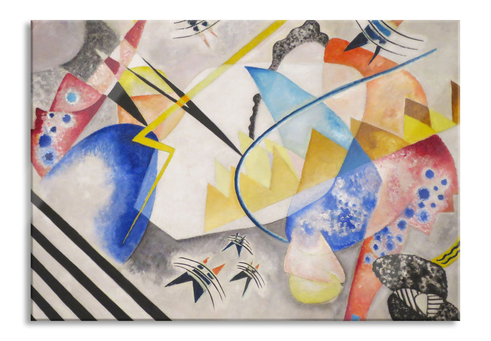 Pixxprint Wassily Kandinsky - Weißes Zentrum, Glasbild