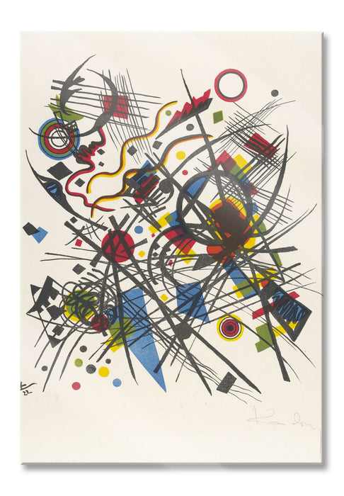 Wassily Kandinsky - Lithographie für die vierte, Glasbild