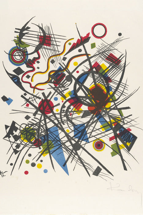 Wassily Kandinsky - Lithographie für die vierte, Glasbild