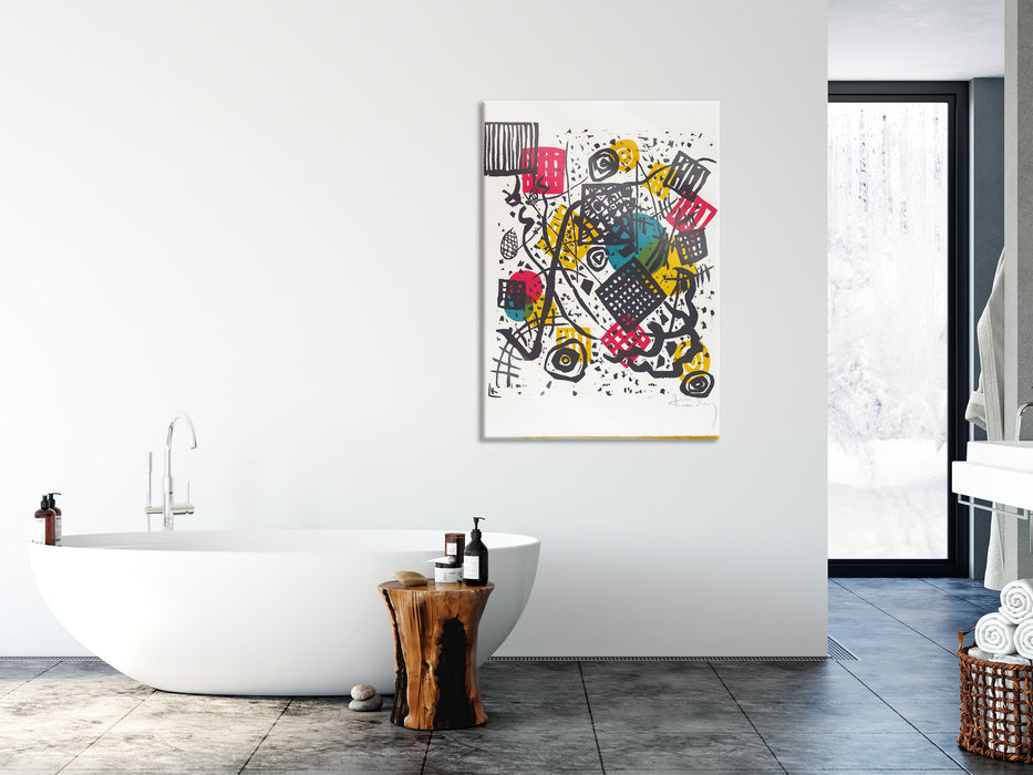 Wassily Kandinsky - Kleine Welten V, Glasbild