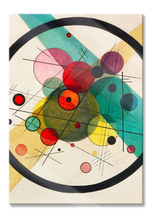 Wassily Kandinsky - Kreise in einem Kreis, Glasbild