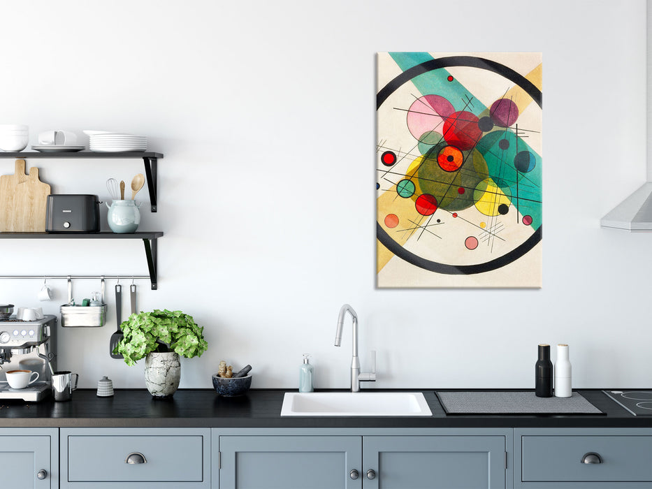 Wassily Kandinsky - Kreise in einem Kreis, Glasbild