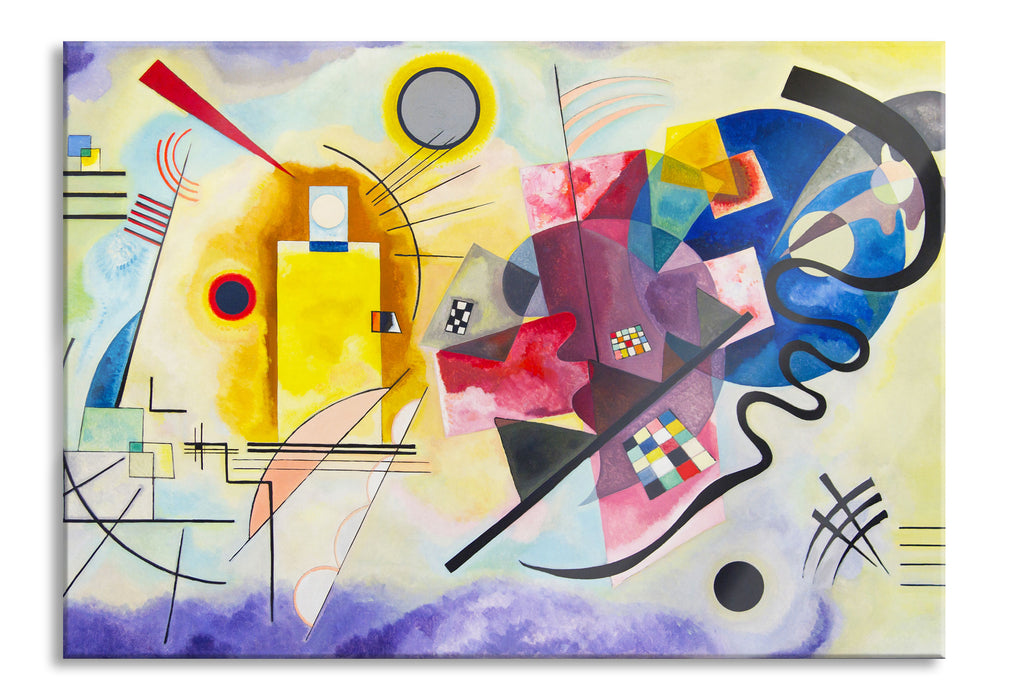 Pixxprint Wassily Kandinsky - Gelb-Rot-Blau, Glasbild