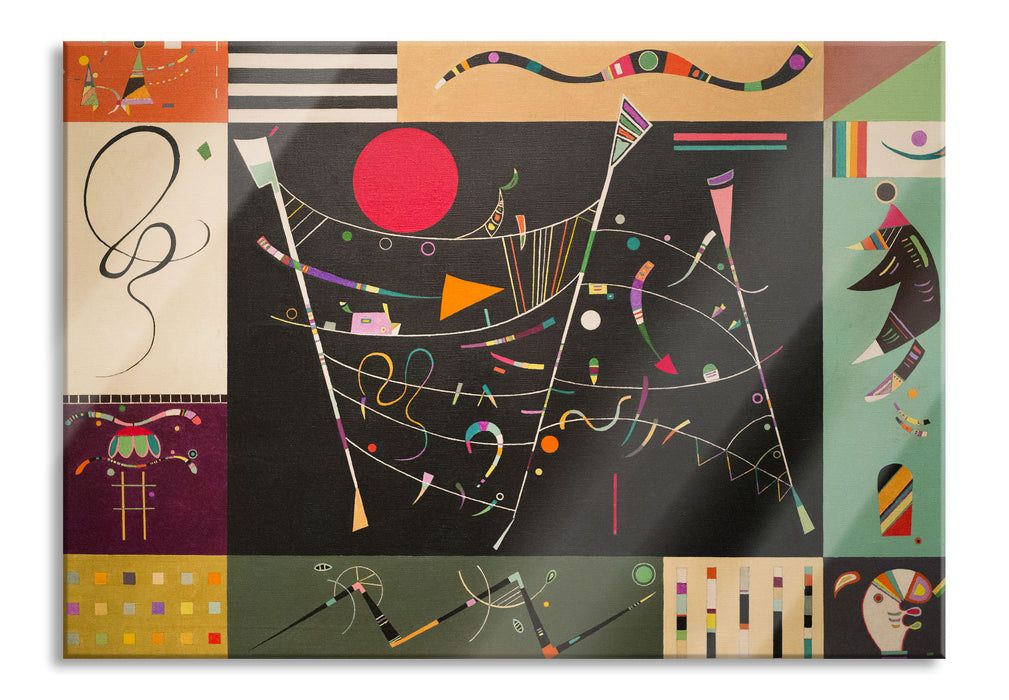 Wassily Kandinsky - Studie für das Ensemble, Glasbild
