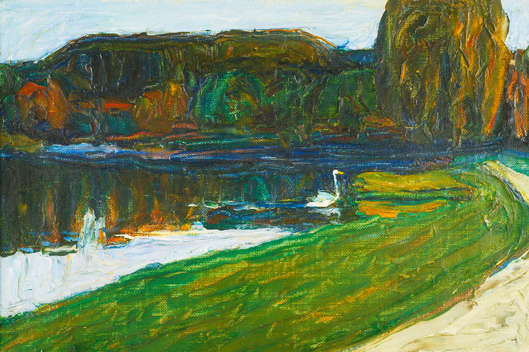 Wassily Kandinsky - Skizze für Abend, Glasbild