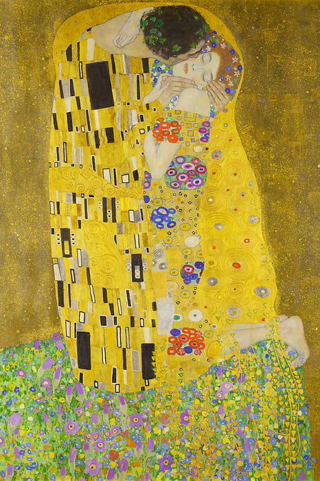 Gustav Klimt - Der Kuss, Glasbild