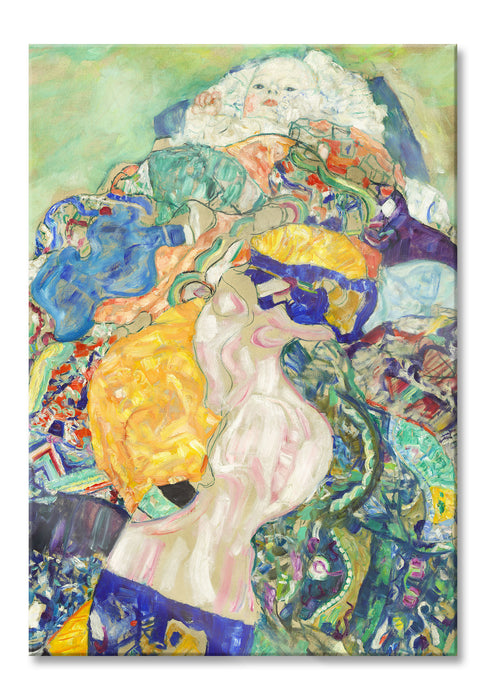 Gustav Klimt - Baby Wiege, Glasbild