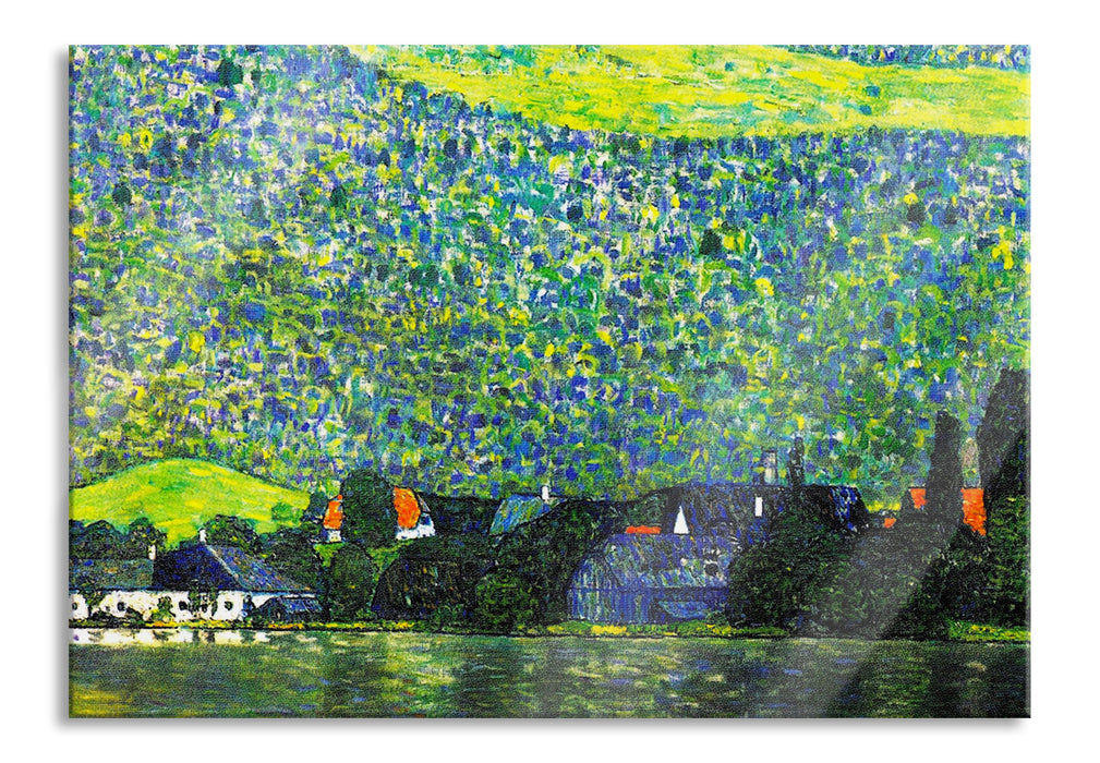 Gustav Klimt - Litzlberg am Attersee, Glasbild