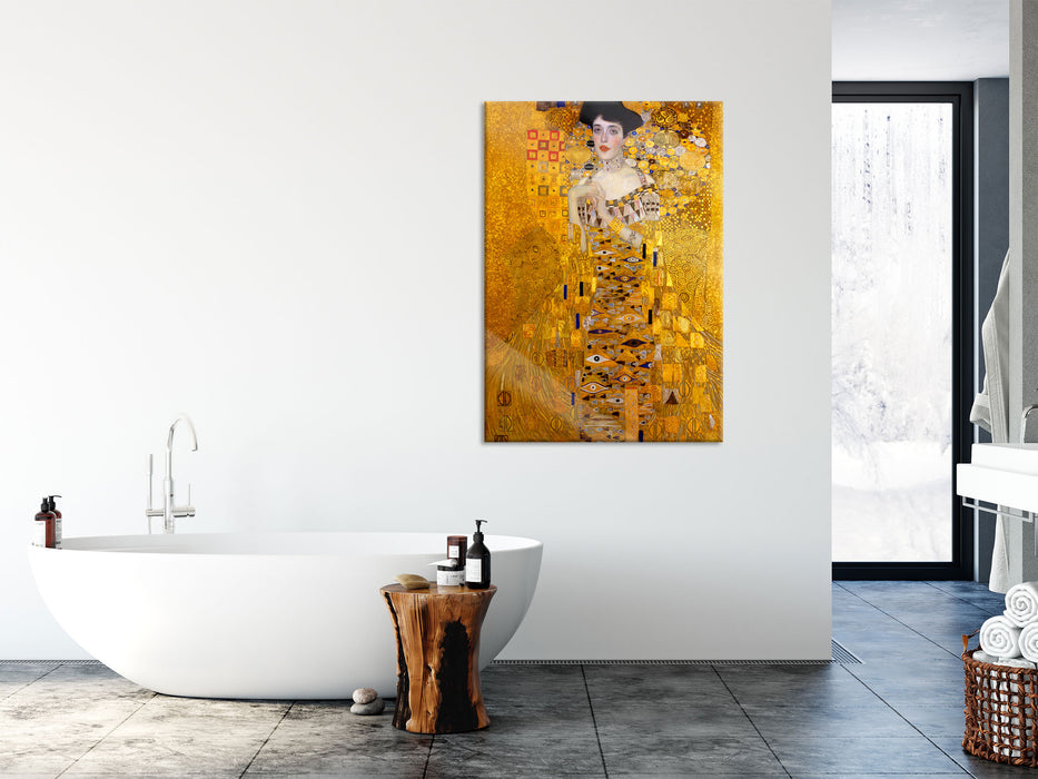 Gustav Klimt - Adele Bloch-Bauer I, Glasbild