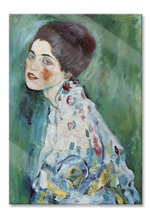 Gustav Klimt - Bildnis einer Frau, Glasbild