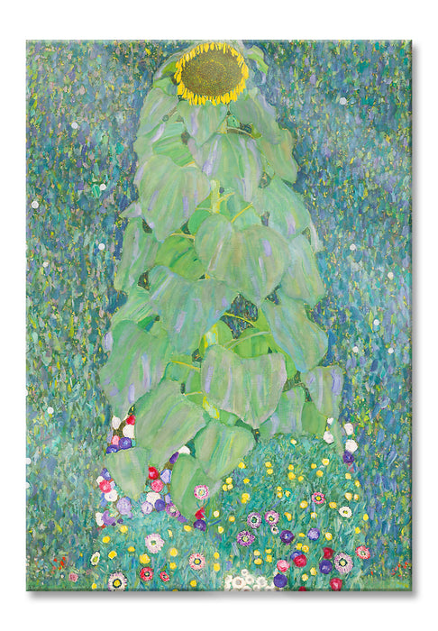 Gustav Klimt - Die Sonnenblume, Glasbild