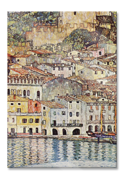 Pixxprint Gustav Klimt - Malcesine am Gardasee, Glasbild