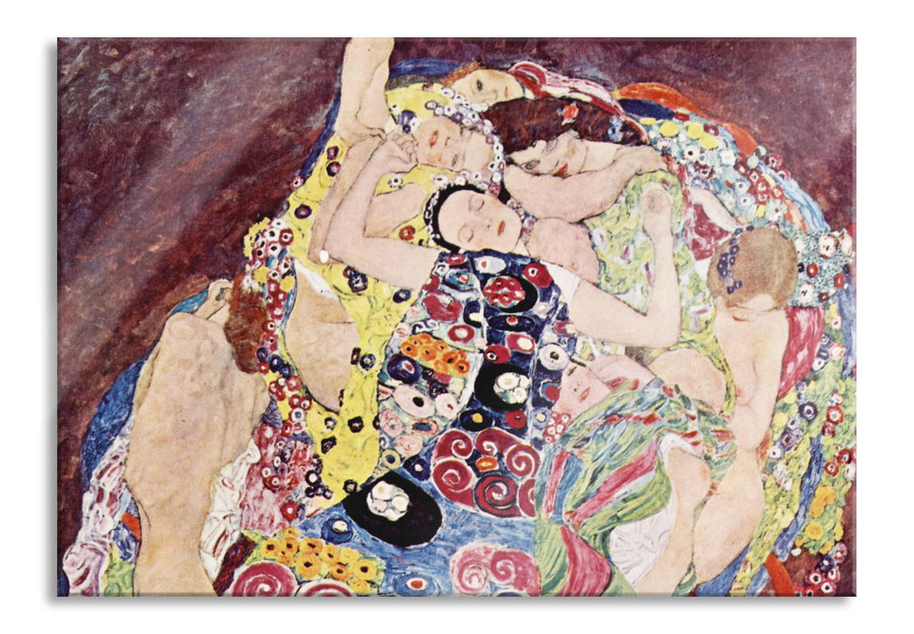 Gustav Klimt - Die Jungfrau, Glasbild