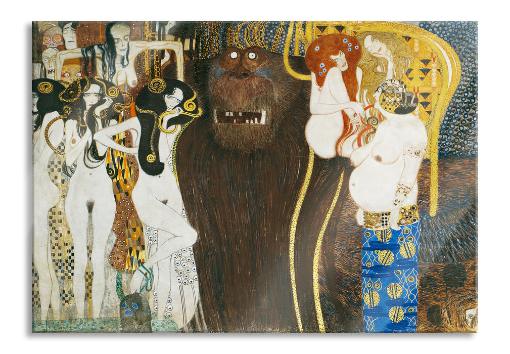 Gustav Klimt - Beethovenfries, Glasbild