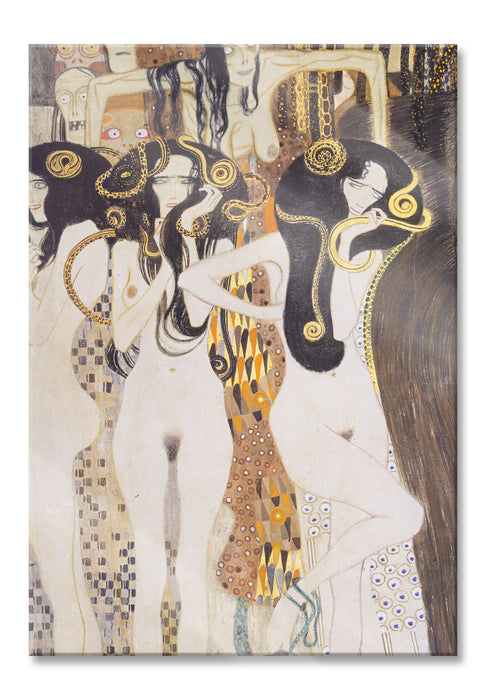 Pixxprint Gustav Klimt - Beethovenfrieslinker Teil, Glasbild