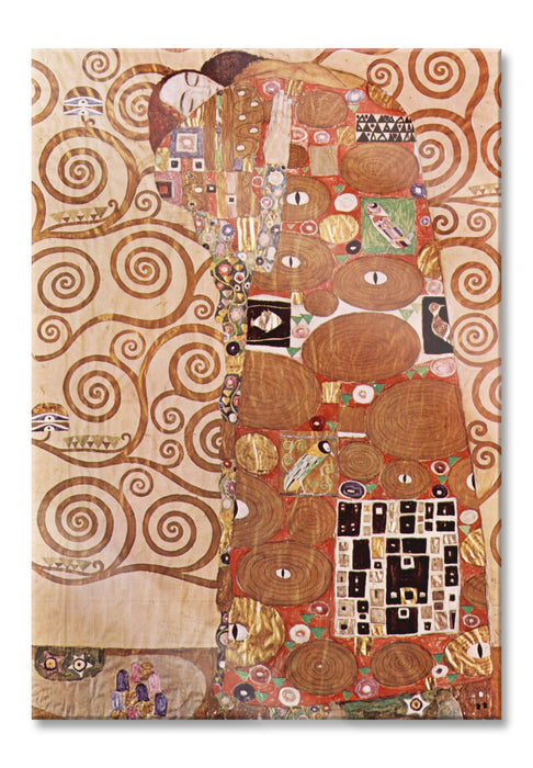 Gustav Klimt - Die Umarmung, Glasbild