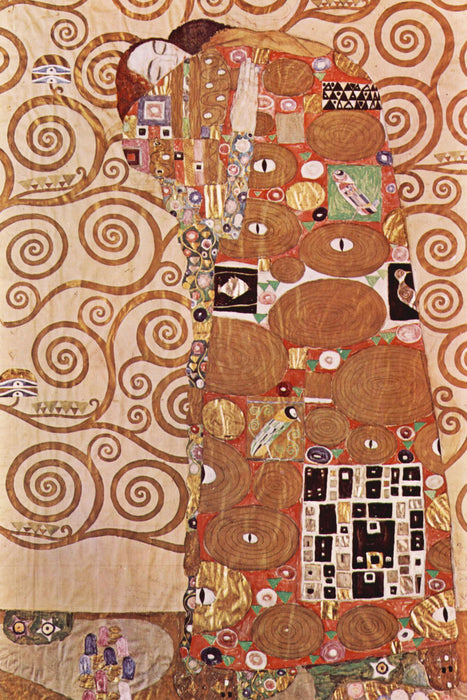 Gustav Klimt - Die Umarmung, Glasbild