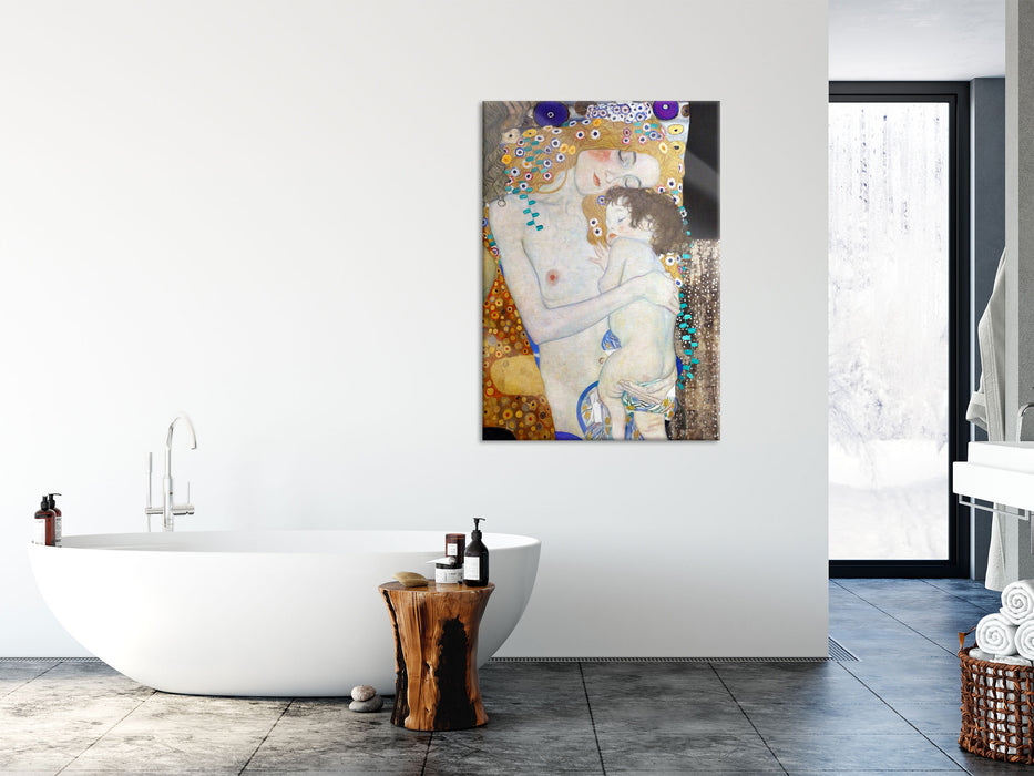 Gustav Klimt - Die drei Lebensalter einer Frau, Glasbild